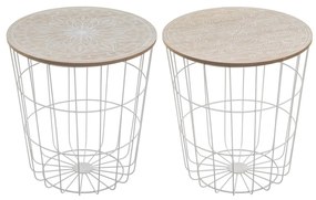 Kerek tárolóasztal szett 2 db-os ø 40 cm – Casa Selección