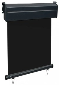 fekete erkély oldalnapellenző 65 x 250 cm