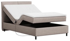 Elektromos állítható ágy, boxspring, bézs, 120x200, BOSTON