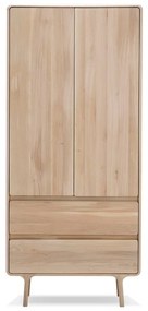 Fawn tömör tölgyfa ruhásszekrény 2 fiókkal - Gazzda