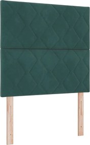 vidaXL Fejtámla Sötétzöld 90 cm Bársony