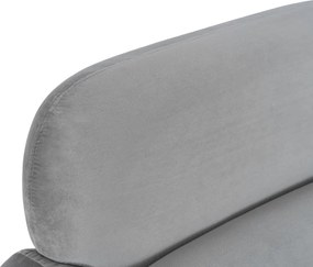 Pihenőfotel szürke színben, bársony kárpittal TOGO