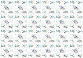 Fotótapéta Repülőgépek helikopterek a felhőkben a gyerekszobába 300x210 +ragasztó