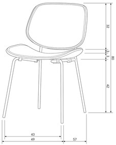 Fekete bőrutánzat étkezőszék szett 2 db-os Close In – WOOOD