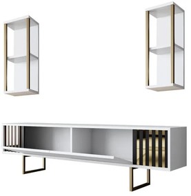 TV szekrény Gold Line - White, Black