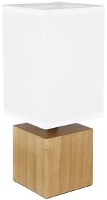 Globo 21628W - Asztali lámpa VALENTINO 1xE27/7W/230V fehér/barna