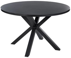Kerek fekete kerti étkezőasztal ⌀ 120 cm MALETTO Beliani