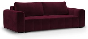 Luca sötétvörös kinyitható bársonykanapé - Milo Casa