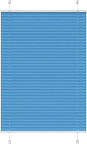 vidaXL pliszírozott redőny kék 100x150 cm szövetszélesség 99,4 cm