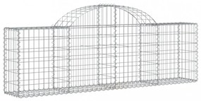8 db íves horganyzott vas gabion kosár 200x30x60/80 cm