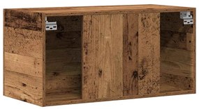 antik fa színű szerelt fa faliszekrény 80x39x40 cm
