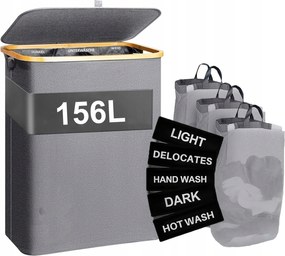 Szennyestartó Kosár 156l összecsukható nagy álló tároló 3 szoba