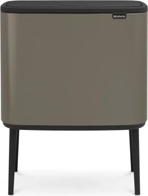 Szürke acél érintésre nyíló szelektív szemetes 34 l Bo Touch Bin – Brabantia