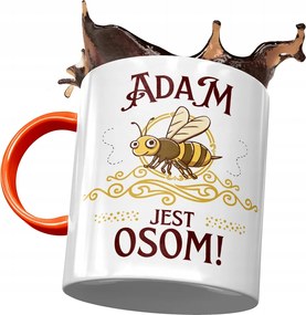 Narancssárga Bögre Ádám Férj Kolléga Ajándék Nyomtatott Fotóval