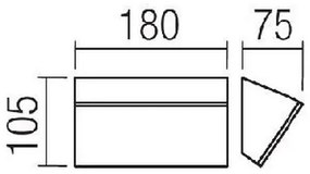 Redo 90015 - LED Kültéri fali lámpa TOKYO LED/12W/230V IP54