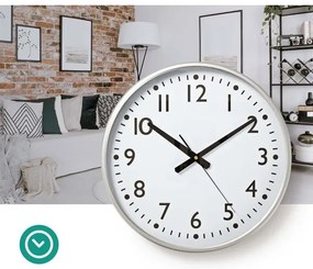 Nedis CLWA016PC38AL - Fali óra, átmérő 38 cm, 1xAA, fehér