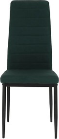 Szék, smaragd szövet/fekete fém, COLETA NOVA
