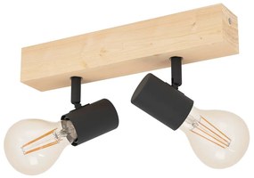 Fekete-natúr színű mennyezeti lámpa 5x30 cm TOWNSHEND 3 – EGLO