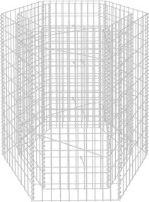 vidaXL hatszögletű gabion magaságyás 100 x 90 x 100 cm