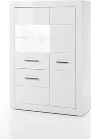 Bianco széles vitrin fényes fehér