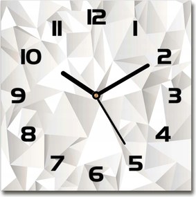 Négyzet alakú üveg falióra Absztrakt háttér 30x30 cm