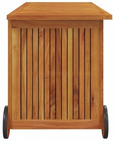 tömör akácfa kerti tárolóláda kerekekkel 113 x 50 x 58 cm