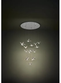 Eglo 390402 - LED Dimmelhető csillár zsinóron PARATEBUENO 17xLED/3W/230V króm