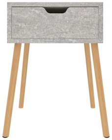 Betonszürke szerelt fa éjjeliszekrény 40 x 40 x 56 cm