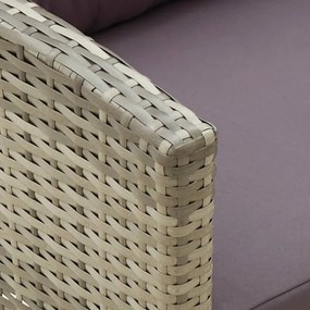 szürke polyrattan kerti szék párnákkal