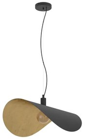 Eglo 390429 - Csillár zsinóron SACEDA 1xE27/40W/230V 80 cm fekete/arany