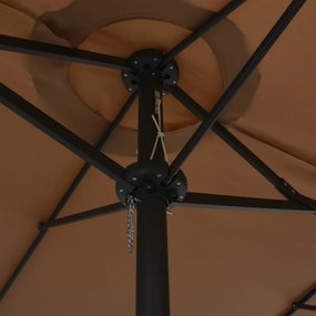 tópszínű kültéri napernyő alumíniumrúddal 460 x 270 cm