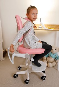 Növekvő szék alappal és pántokkal, rózsaszín/fehér, ANAIS