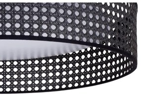 Duolla - LED Mennyezeti lámpa ROLLER RATTAN LED/24W/230V átm. 45 cm fekete