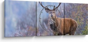 Kép - Szarvasok a tájban (órával) (90x30 cm)