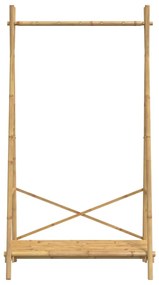 bambusz ruhaállvány polccal 102 x 50 x 190 cm
