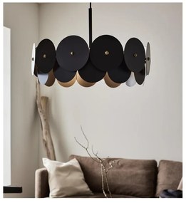 Vegas fekete függő mennyezeti lámpa, ø 53 cm - Markslöjd