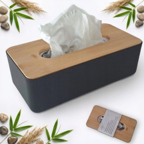 Tároló Zsebkendőtartó Zsebkendőtartó Doboz Szalvéta Adagoló Bambusz/műanyag
