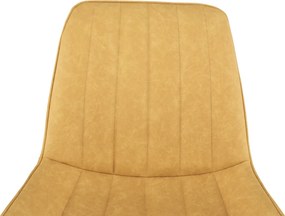 Szék, ekobőr sárga/fekete, HAZAL