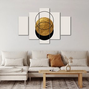 Kép - Absztrakció arany és fehér N⁰2 (150x105 cm)