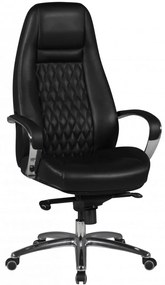 CONTINENTAL bőr irodai szék - fekete