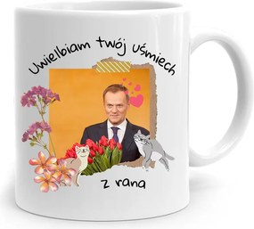 Donald Tusk Bögre Platform Mosoly Reggel, fényképes nyomtatással