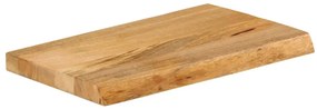 tömör mangófa természetes élű asztallap 50 x 20 x 2,5 cm