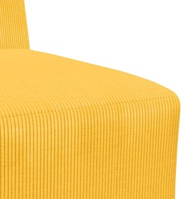 világossárga kordbársony szövet kanapéfotel 60 cm