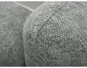 Szürke zsenília kinyitható-tárolóhelyes sarokkanapé (bal oldali-heverő résszel) Mele – Makamii