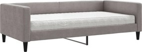 vidaXL tópszínű szövet kanapéágy matraccal 100 x 200 cm