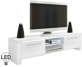TV asztal/szekrény Helix (fehér + fényes fehér). 780040