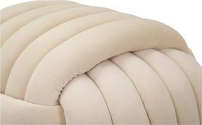 Krémszínű bársony puff Softy – Mauro Ferretti