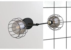 Fali lámpa SOLO BLACK 2xE27/60W/230V fekete/arany