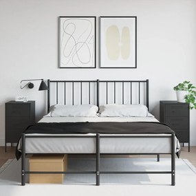 2 db fekete acél éjjeliszekrény 36 x 39 x 68 cm