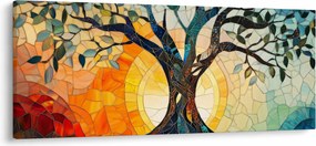 Kép – Mozaik – nap és fa I. (120x50 cm)